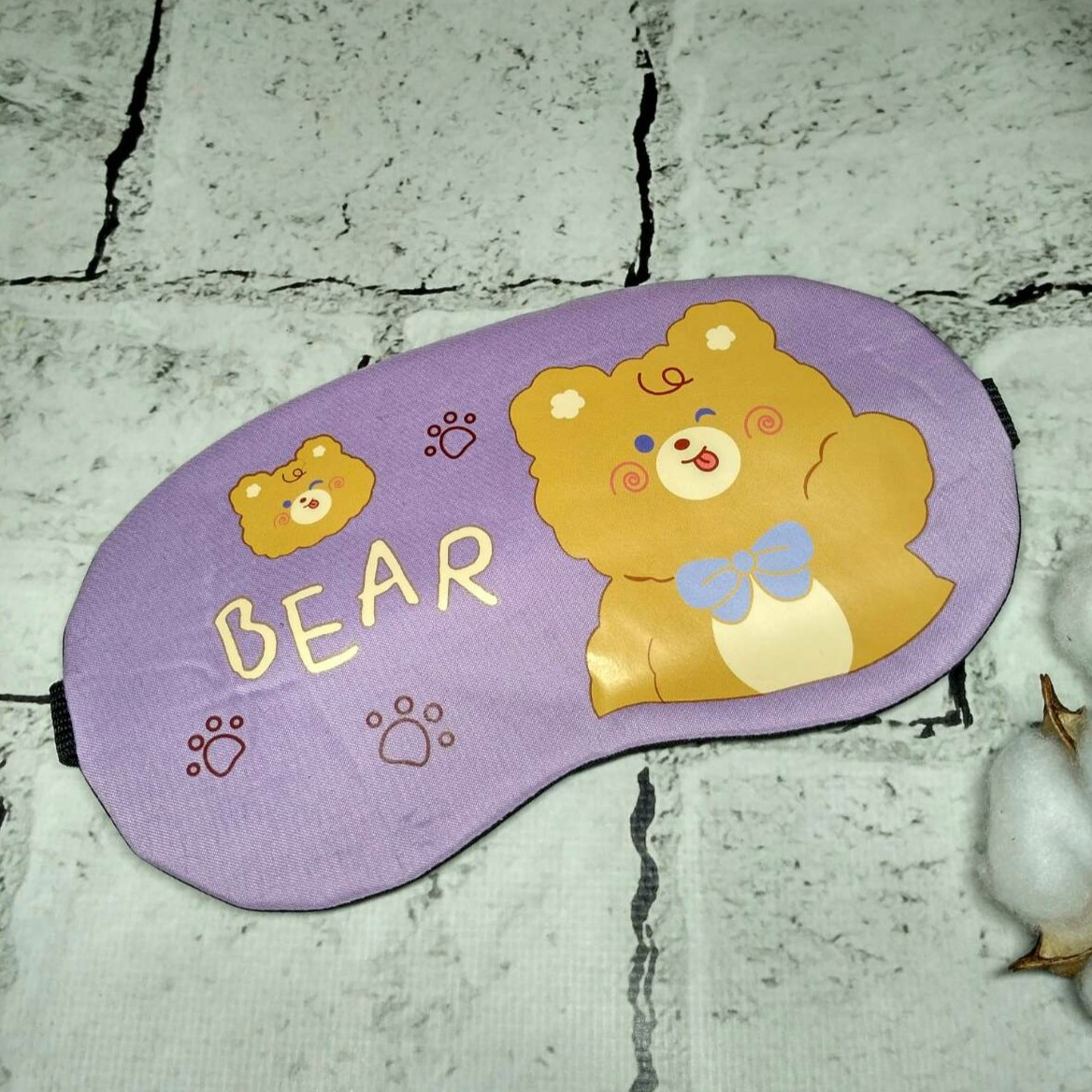 Маска для сну Ведмедик 19х9 см Бузкова 20247-1