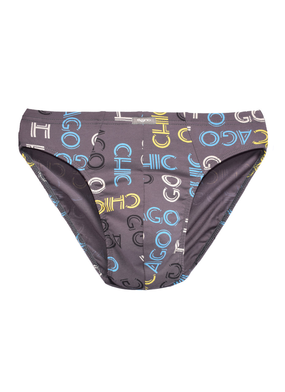 Bono труси чоловічі плавки сліпи 950438 сірі принт, фото 1