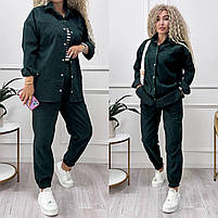 Жіночий костюм із мікровельвету, фото 2