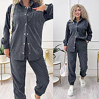 Жіночий костюм із мікровельвету, фото 3