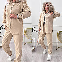 Жіночий костюм із мікровельвету, фото 7