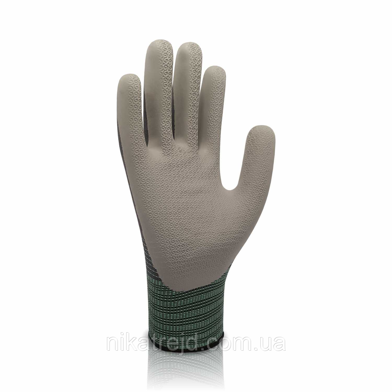 Перчатки полиэстеровые покрытые вспененным латексом и рельефным тиснением