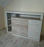 Комод 1Д4Ш Кім 161 см з ящиками та полицями Дуб Крафт Білий/ Сан Ремо, фото 2