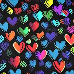 Пакувальний папір 0,7*1 м "Серця5"