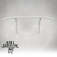 Турнік настінний/надверний білий гнутий (40 см) Розбірний №1, фото 4