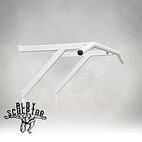 Турнік настінний/надверний білий гнутий (40 см) Розбірний №1, фото 3