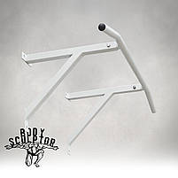 Турнік настінний/надверний білий гнутий (40 см) Розбірний №1, фото 2