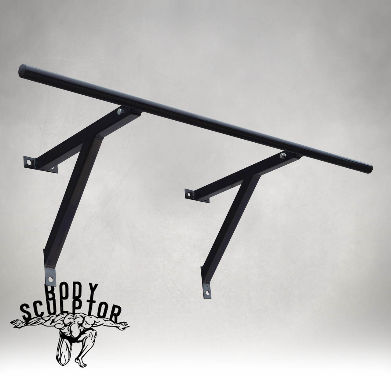 Турнік настінний/надверний чорний рівний (40 см) Розбірний №1, фото 1