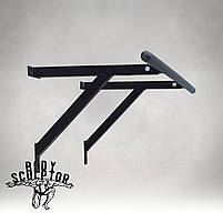 Турнік настінний/надверний чорний рівний (40 см) Розбірний №1, фото 3