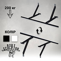Турнік настінний/надверний чорний рівний (40 см) Розбірний №1, фото 5
