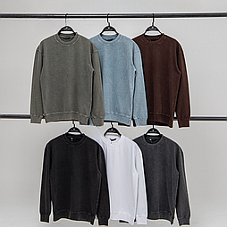 Чоловічий стильний світшот варенка в коричневому й оливковому кольорі