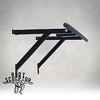 Турнік настінний/надверний чорний рівний (50 см) Розбірний №2, фото 4