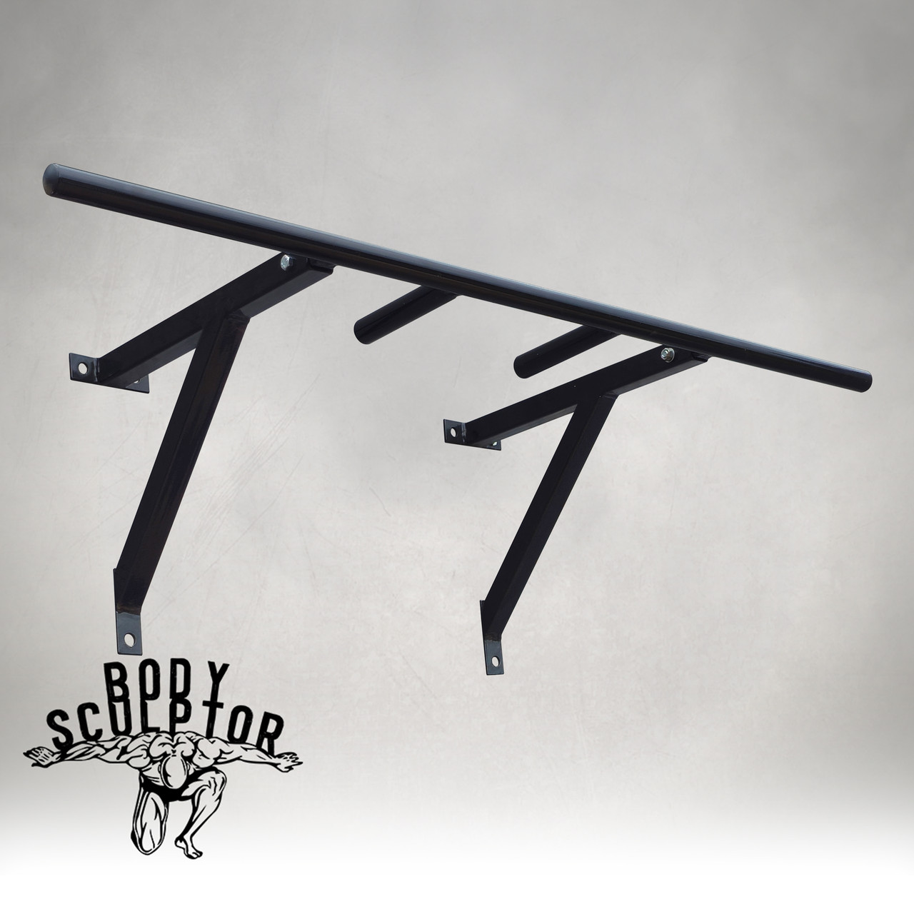 Турнік настінний/надверний чорний рівний (40 см) Розбірний №2, фото 1