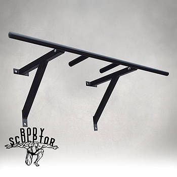 Турнік настінний/надверний чорний рівний (40 см) Розбірний №2