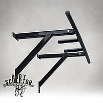 Турнік настінний/надверний чорний рівний (50 см) Розбірний №2, фото 3