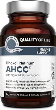 Quality of Life Kinoko Platinum AHCC 60 Vegicaps Код/Артикул 1854