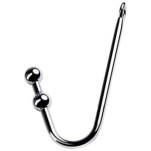 Анальний гак із двома кульками Runye металевий