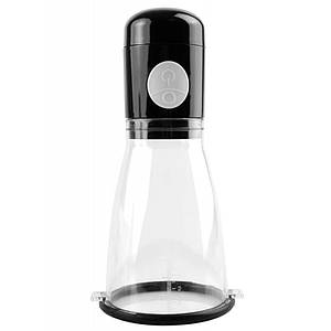 Вакуумна помпа для грудей Pipedream Fetish Fantasy автоматична, прозоро-чорна