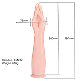 Анальний стимулятор у формі руки на присоску, Рука для фістинга 38 см, Інтимні іграшки, фото 4