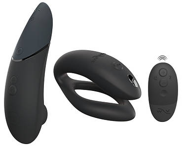Колекційний набір Womanizer Next + We-Vibe Sync O вакуумний стимулятор та вібратор для пар, чорний