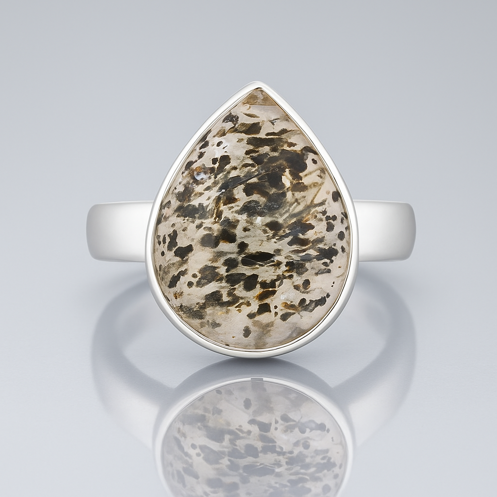 Гематит у кварці срібна каблучка, 0579ЛГ, фото 1