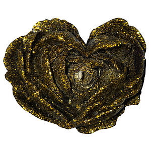 Свічка низькотемпературна у вигляді троянди з глітером GlowKink чорна, L