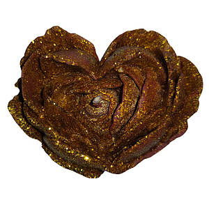 Свічка низькотемпературна у вигляді троянди з глітером GlowKink бордова, L