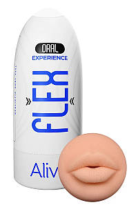 Мастурбатор чоловічий у вигляді рота Alive Oral Flex у колбі, M