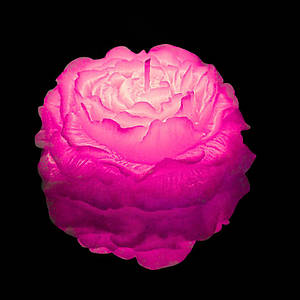 Свічка півонія люмінесцентна GlowKink низькотемпературна, рожева, L