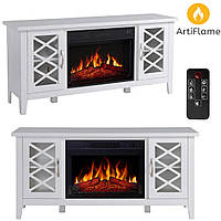 Камін ArtiFlame Електрокамін компактний 30м² Електрокамін з живим вогнем (Електрокамін для дому сучасний) Тумба з каміном
