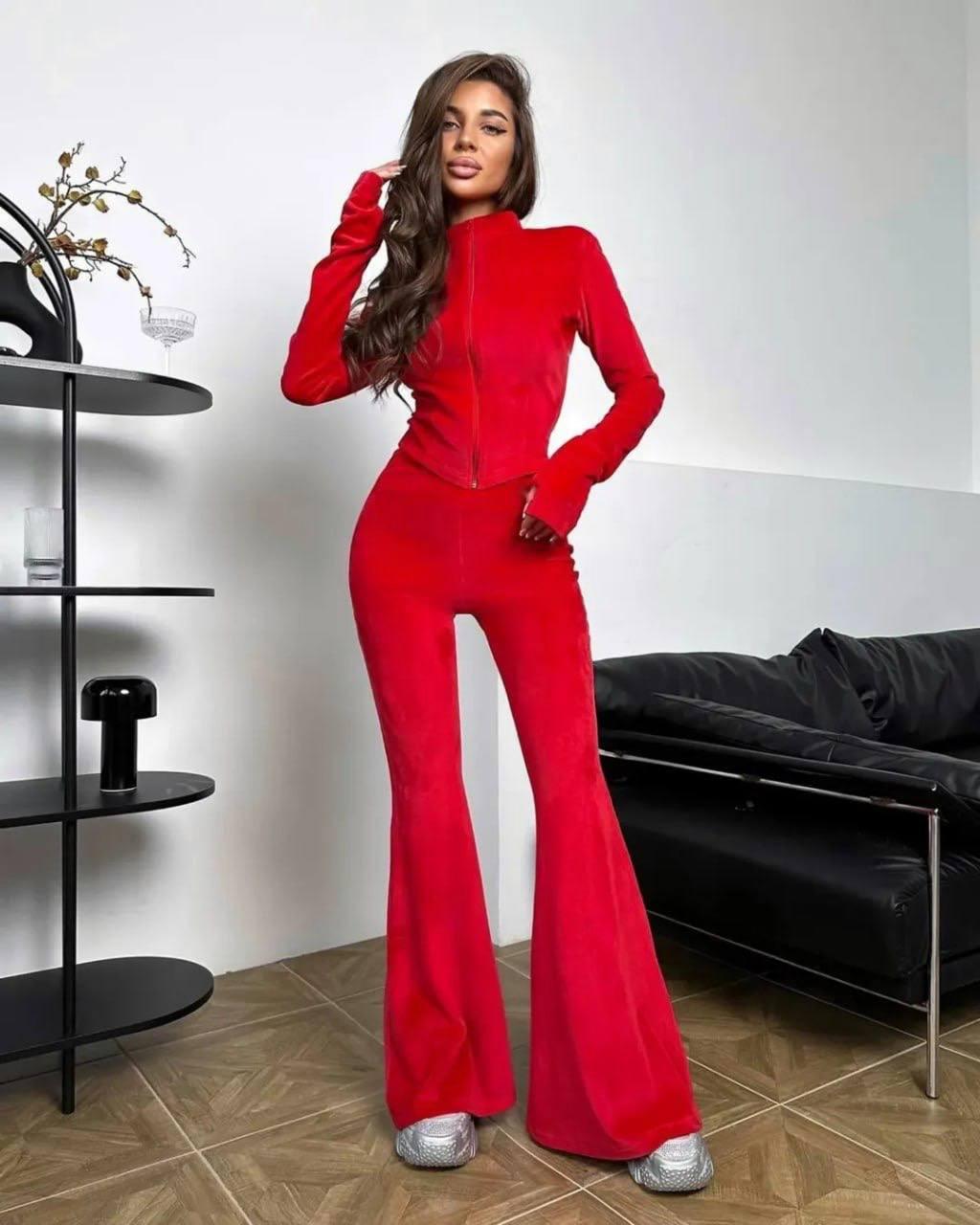 Жіночий прогулянковий костюм: Кольори: рожевий, сірий, беж, червоний, чорний; Розмір 42-44, 44-46 ;, фото 1