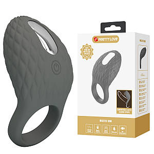 Ерекційне віброкільце PRETTY LOVE Master Ring Helious сіре, 8.6 х 4.6 см