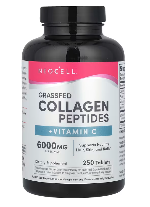 Grassfed Collagen Peptides + Vitamin C NeoCell 250 таблеток, фото 1