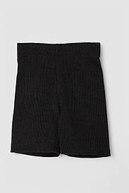 Шорти дитячі в рубчик на флісі, колір чорний, 102R412