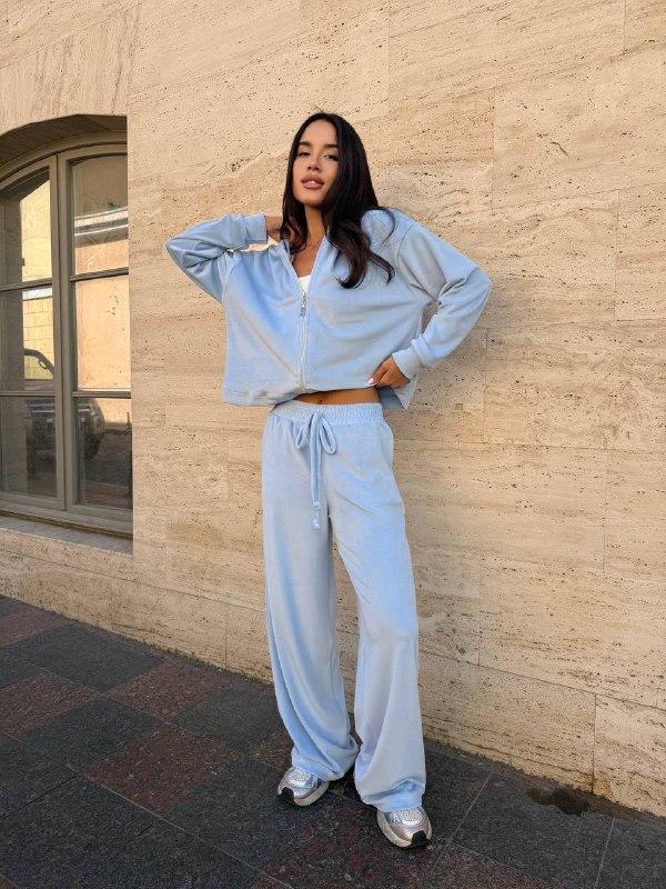 Жіночий прогулянковий костюм: Кольори: блакитний, рожевий, беж, сірий, моко, темна пудра; Розмір 42-46,46-48, фото 1