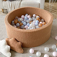 Сухий басейн з кульками 100x40 см Бежевий (100шт) хутро Теді