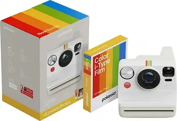 Polaroid Now Gen 3 Pebble White bundle with Color Film (8 photos)
