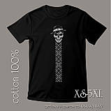 Футболка унісекс Stedman з принтом ЧЕРЕП З ВИШИВКОЮ XS чора, фото 5