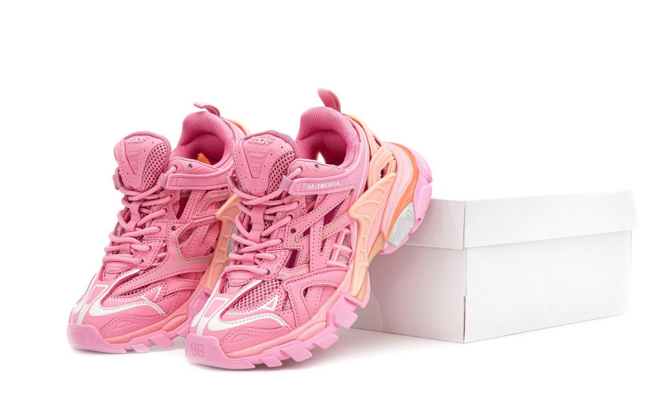 Жіночі рожеві Кросівки Balenciaga Track 2.0, фото 1