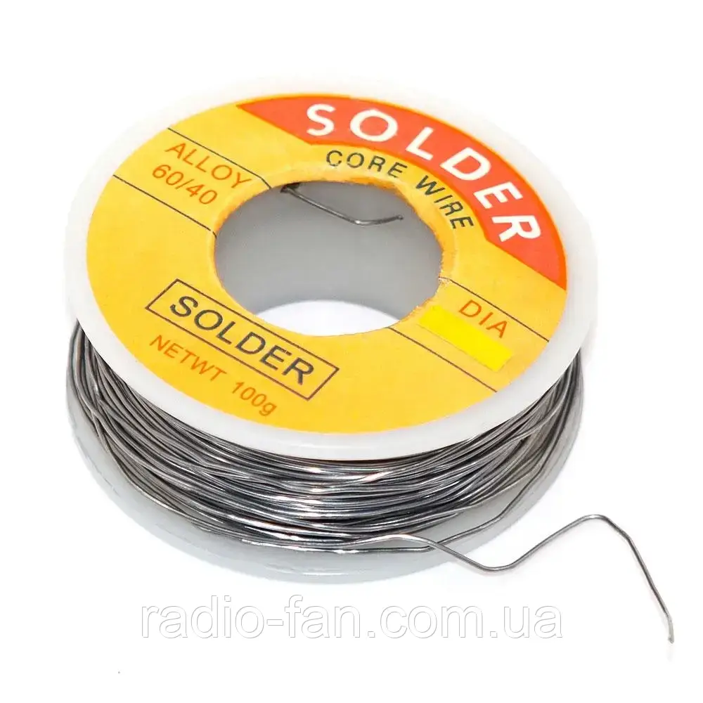 Припій ПОС-60 діам.2мм 100 г., фото 1