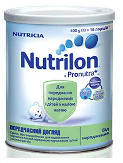 Nutrilon Передчасний догляд для недоношених дітей та дітей з малою вагою від народження, 400г. (Нутрілон), фото 1