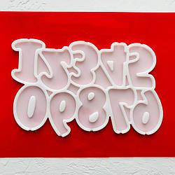 Форма силіконова для льодяників Цифри, 6 см