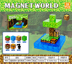 Магнітний Конструктор Блоки Minecraft TB-03 (39 деталей) 15.5 x 9 x 4.5 см