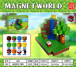 Магнітний Конструктор Блоки Minecraft TB-09 (132 деталі) 24 x 14 x 5 см