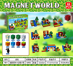 Магнітний Конструктор Блоки Minecraft TB-11 (66 деталей) 17.5 x 11 x 4.5 см