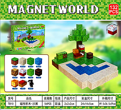 Магнітний Конструктор Блоки Minecraft TB-10 (132 деталі) 24 x 14 x 5 см