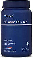 Trace Minerals Vitamin D3+K2 Gummies / Вітаміни Д3 (5000 МО) K2 (50 мкг) смак полуниця 60 жувальних мармеладок