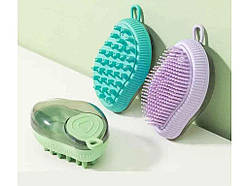 Щітка для тварин із відсіком для шампуню 100мл силікон 55г AD-023356 ТМ PRC