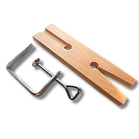 Дерев’яний столик для ручного лобзика Finagel "Ластівка" з металевою струбциною 187×53×12 мм