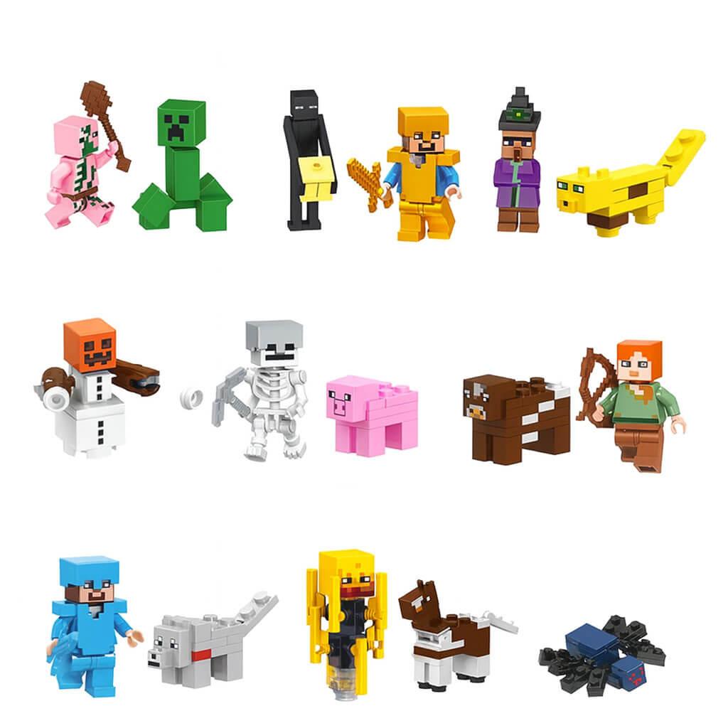 Дитячий конструктор Minecraft XL03 — набір 16 фігурок, 200 деталей для гри, фото 1